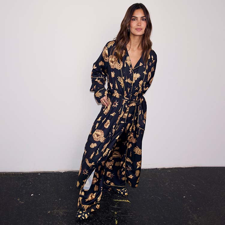 Deloris Satin Robe