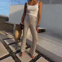 Silver Sequin Diva Trouser