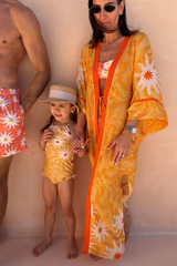 Yellow Sun Kimono with Beading