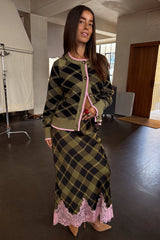 Olive Tartan Maeva Skirt