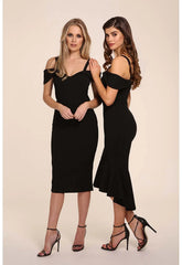 Honor Gold Olivia Black Pencil Hem Dress