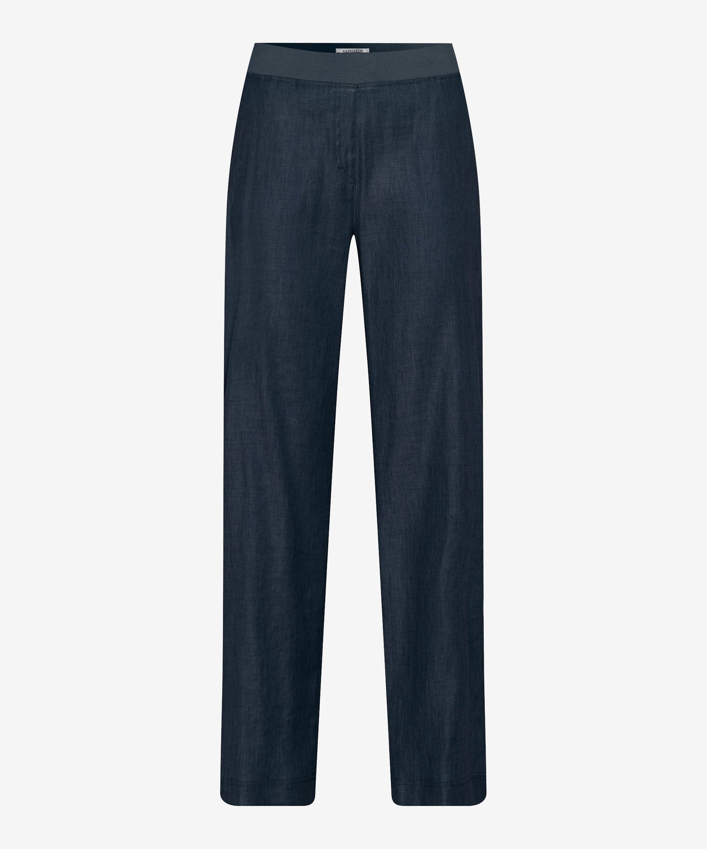 Gina Bacconi Navy Brax Pam Linen Stretch Wide Leg Culotte