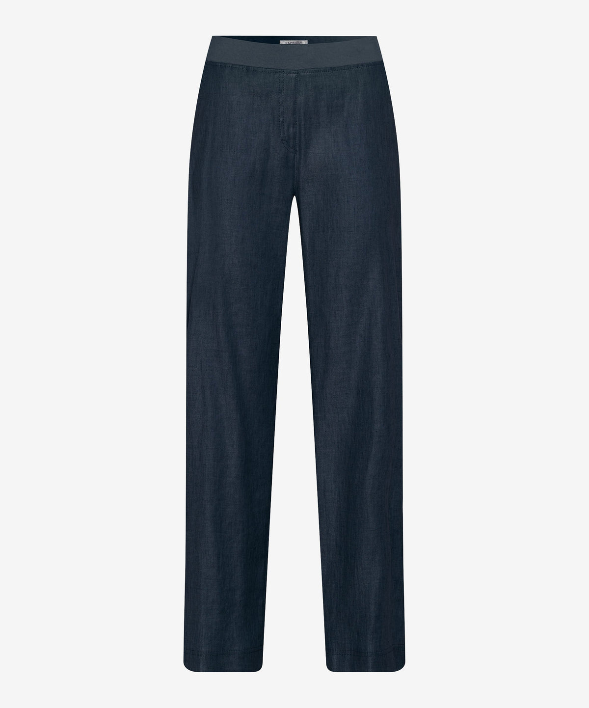 Gina Bacconi Navy Brax Pam Linen Stretch Wide Leg Culotte
