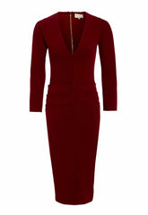 Honor Gold Kelsey Midi Dress in Berry