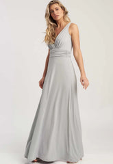 Revie London Liana Grey Maxi Grecian Dress