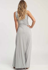 Revie London Liana Grey Maxi Grecian Dress