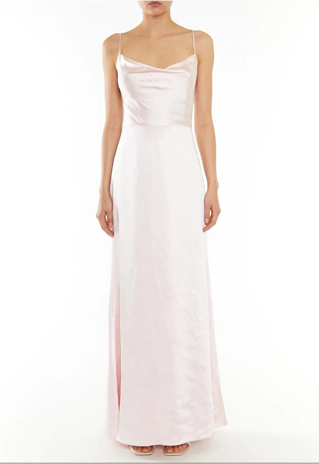 True Decadence Vivian Ballet Slipper Pink Cowl-Neck Bias Cut Maxi-Dress