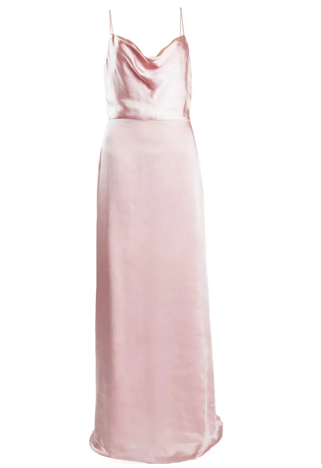 True Decadence Vivian Ballet Slipper Pink Cowl-Neck Bias Cut Maxi-Dress