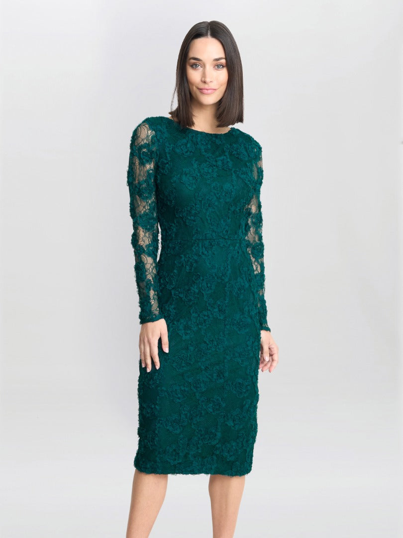 Gina Bacconi Scarlett Corded Floral Lace Dress
